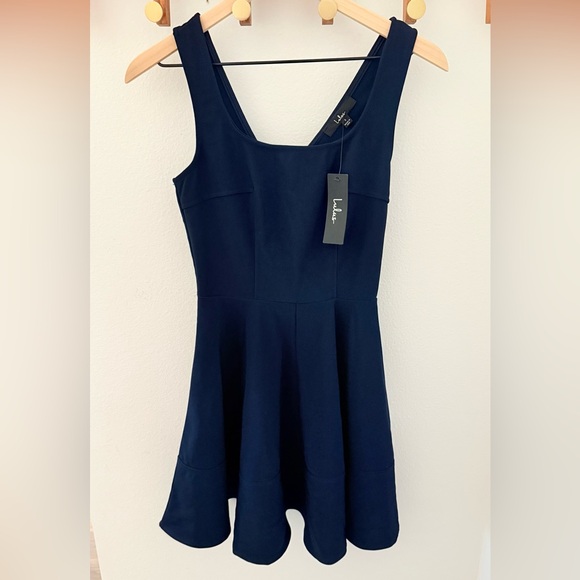 NWT Lulus Navy Blue Mini Dress Size S - Picture 4 of 6